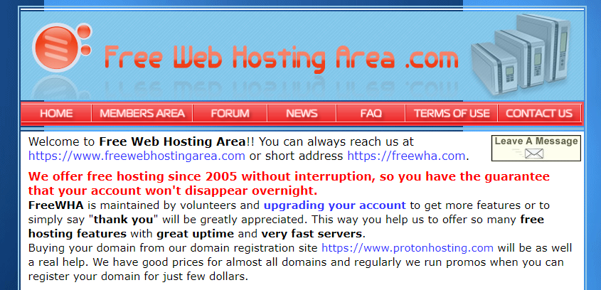 FreeWebHostingArea